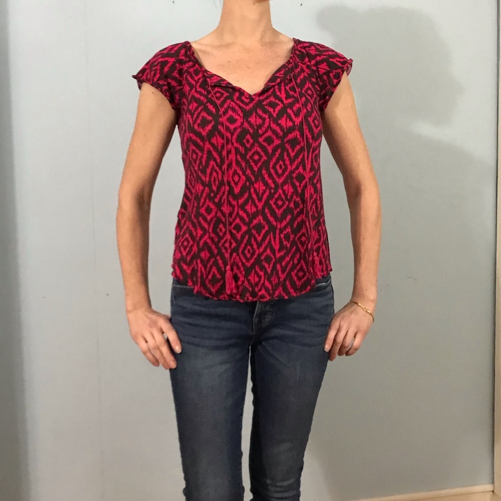 COPY - Bright Pink and Charcoal comfortable tank by INC